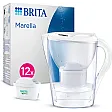 Brita Wasserfilterkanne Marella Cool 2.4L + 12 Maxtra Pro All-in-1 Wasserfilter Weiß